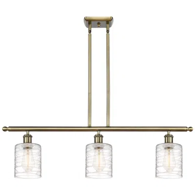 Innovations Lighting Ballston Cobbleskill 5" 3 Light 36" Led Island Light - Brass  - D