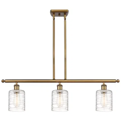 Innovations Lighting Ballston Cobbleskill 5" 3 Light 36" Led Island Light - Brass  - D