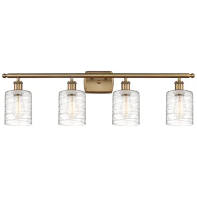 Innovations Lighting Ballston Cobbleskill 5" 4 Light 36" Bath Light - Brushed Brass -