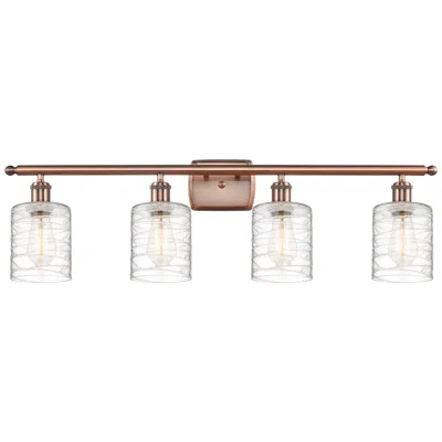 Innovations Lighting Ballston Cobbleskill 5" 4 Light 36" Bath Light - Copper - Deco Sw