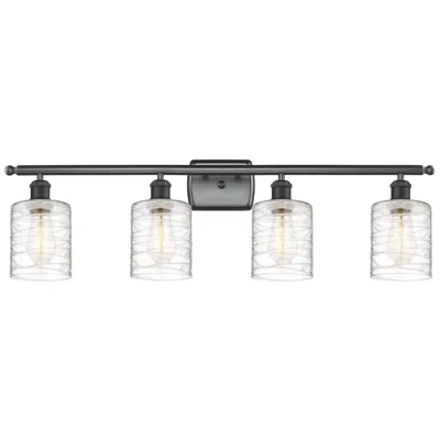 Innovations Lighting Ballston Cobbleskill 5" 4 Light 36" Bath Light - Matte Black - De