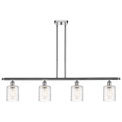 Innovations Lighting Ballston Cobbleskill 5" 4 Light 48" Island Light - Chrome  - Deco