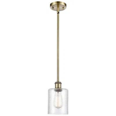 Innovations Lighting Ballston Cobbleskill 5" Antique Brass Mini Pendant W/ Clear Shade
