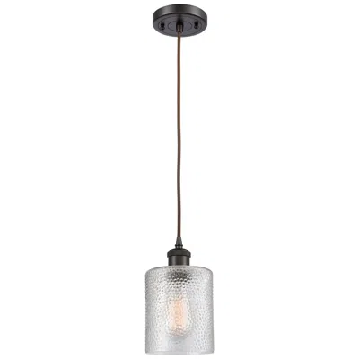 Innovations Lighting Ballston Cobbleskill 5" Bronze Corded Mini Pendant W/ Clear Shade