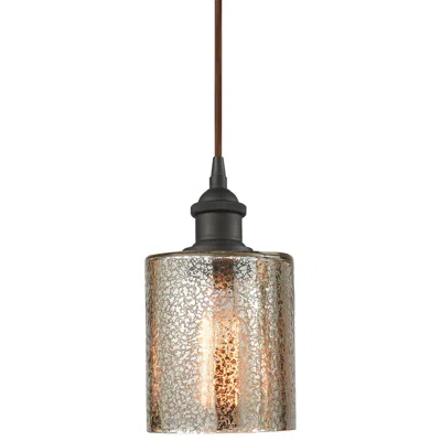 Innovations Lighting Ballston Cobbleskill 5" Bronze Corded Mini Pendant W/ Mercury Shade