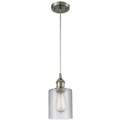 Innovations Lighting Ballston Cobbleskill 5" Brushed Nickel Corded Mini Pendant W/ Clear Sh