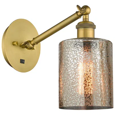Innovations Lighting Ballston Cobbleskill 5" Incandescent Sconce - Brass Finish - Mercury S