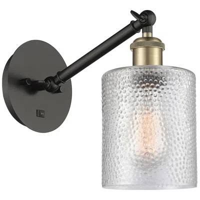 Innovations Lighting Ballston Cobbleskill 5" Led Sconce - Black Brass Finish - Clear Shade