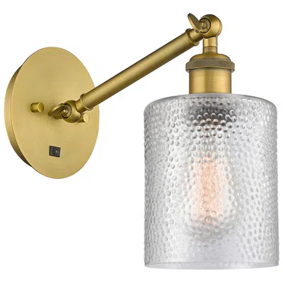 Innovations Lighting Ballston Cobbleskill 5" Led Sconce - Brass Finish - Clear Shade