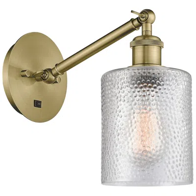 Innovations Lighting Ballston Cobbleskill 5" Led Sconce - Brass Finish - Clear Shade