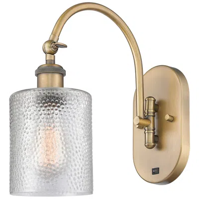 Innovations Lighting Ballston Cobbleskill 5" Led Sconce - Brass Finish - Clear Shade