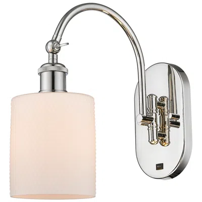 Innovations Lighting Ballston Cobbleskill 5" Led Sconce - Nickel Finish - Matte White Shade
