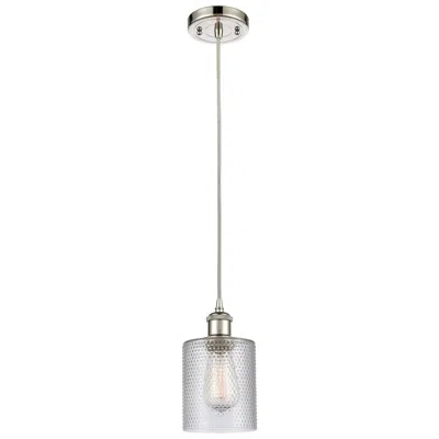 Innovations Lighting Ballston Cobbleskill 5" Polished Nickel Corded Mini Pendant W/ Clear S