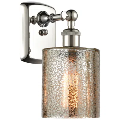 Innovations Lighting Ballston Cobbleskill 5" Polished Nickel Sconce W/ Mercury Shade