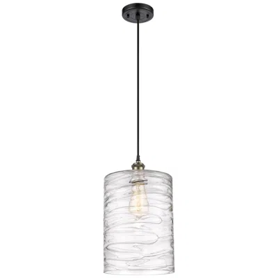 Innovations Lighting Ballston Cobbleskill 9" Black Brass Corded Mini Pendant W/ Deco Shade