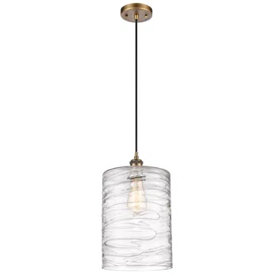 Innovations Lighting Ballston Cobbleskill 9" Brushed Brass Corded Mini Pendant W/ Deco Shad