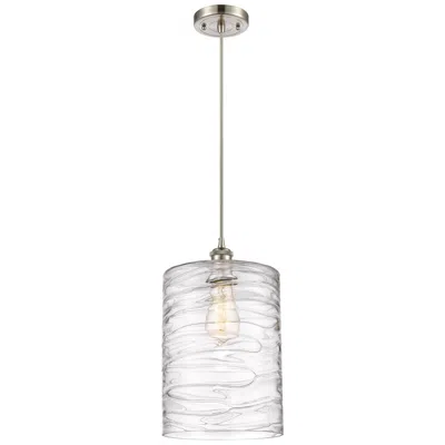 Innovations Lighting Ballston Cobbleskill 9" Brushed Nickel Corded Mini Pendant W/ Deco Sha