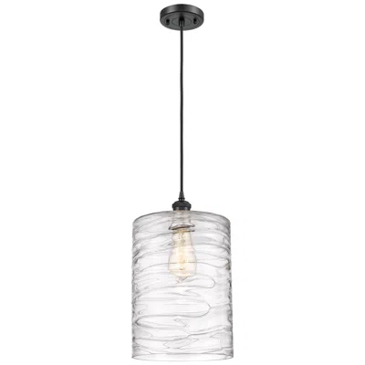 Innovations Lighting Ballston Cobbleskill 9" Matte Black Corded Mini Pendant W/ Deco Swirl