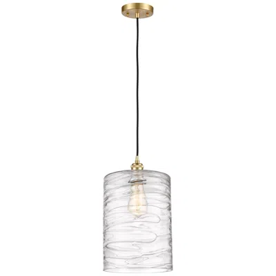 Innovations Lighting Ballston Cobbleskill 9" Satin Gold Corded Mini Pendant W/ Deco Swirl S