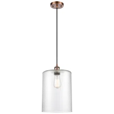 Innovations Lighting Ballston Cobbleskill 9" Wide Copper Corded Mini Pendant W/ Clear Shade
