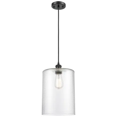 Innovations Lighting Ballston Cobbleskill 9" Wide Matte Black Corded Mini Pendant W/ Clear