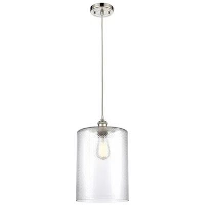 Innovations Lighting Ballston Cobbleskill 9"w Polished Nickel Corded Mini Pendant W/ Clear