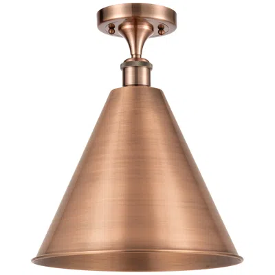 Innovations Lighting Ballston Cone  16" Semi-flush Mount - Antique Copper - Antique Copper