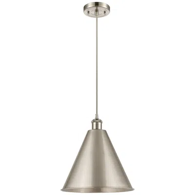 Innovations Lighting Ballston Cone 16"w Brushed Nickel Corded Mini Pendant Brushed Nickel S