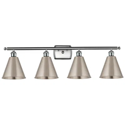 Innovations Lighting Ballston Cone 38"w 4 Light Brushed Satin Nickel Led Bath Light