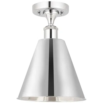 Innovations Lighting Ballston Cone  8" Led Semi-flush Mount - Polished Chrome - Polished Ch In Silver