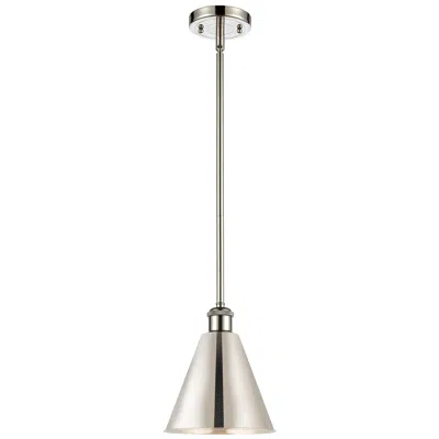 Innovations Lighting Ballston Cone 8"w Polished Nickel Led Pendant W/ Polished Nickel Shade