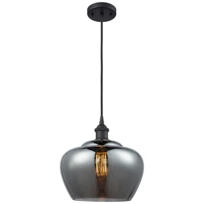 Innovations Lighting Ballston Fenton 11" Led Mini Pendant - Matte Black - Plated Smoke Shad