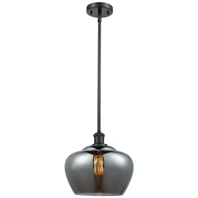Innovations Lighting Ballston Fenton 11" Led Mini Pendant - Matte Black - Plated Smoke Shad