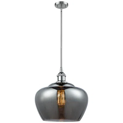 Innovations Lighting Ballston Fenton 11" Polished Chrome Mini Pendant W/ Plated Smoke Shade
