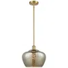 Innovations Lighting Ballston Fenton 11" Satin Gold Mini Pendant W/ Mercury Shade In Brown