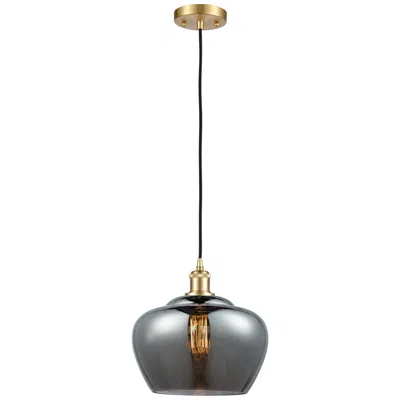 Innovations Lighting Ballston Fenton 11" Wide Gold Corded Mini Pendant W/ Plated Smoke Shad