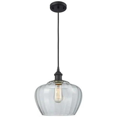 Innovations Lighting Ballston Fenton 11" Wide Matte Black Corded Mini Pendant W/ Clear Shad