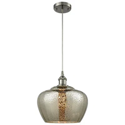 Innovations Lighting Ballston Fenton 11"w Brushed Nickel Corded Mini Pendant W/ Mercury Sha