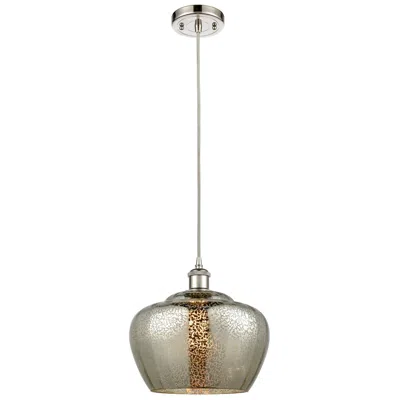 Innovations Lighting Ballston Fenton 11"w Polished Nickel Corded Mini Pendant W/ Mercury Sh
