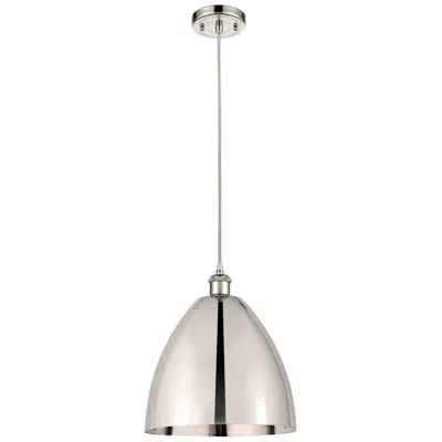 Innovations Lighting Ballston Metal Bristol 12"w Polished Nickel Corded Mini Pendant