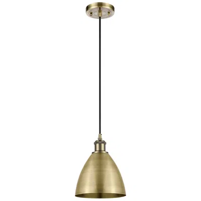 Innovations Lighting Ballston Metal Bristol 7.5"w Antique Brass Corded Led Mini Pendant