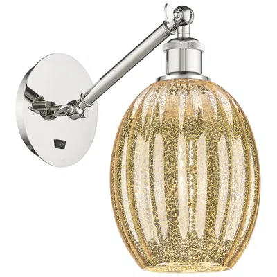 Innovations Lighting Ballston Preston 11"h Polished Nickel Swivel Sconce W/ Mercury Bulb Shade