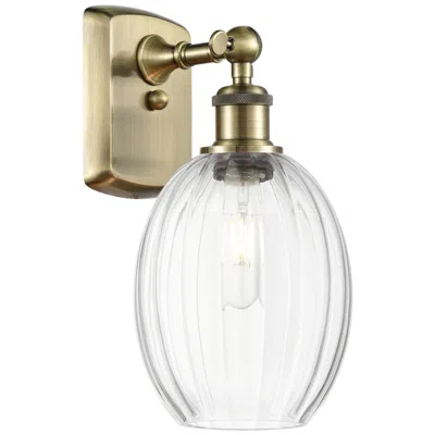 Innovations Lighting Ballston Preston 12" High Antique Brass Sconce With Clear Bulb Shade