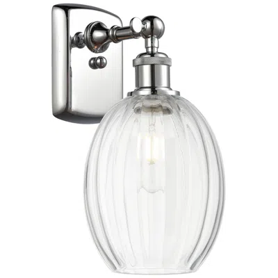 Innovations Lighting Ballston Preston 12" High Polished Chrome Sconce With Clear Bulb Shade