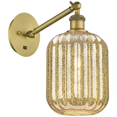 Innovations Lighting Ballston Preston 12"h Brushed Brass Swivel Sconce W/ Mercury Jar Shade