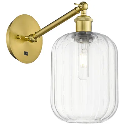 Innovations Lighting Ballston Preston 12"h Satin Gold Swivel Sconce With Clear Jar Shade