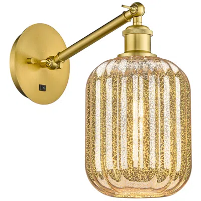Innovations Lighting Ballston Preston 12"h Satin Gold Swivel Sconce With Mercury Jar Shade