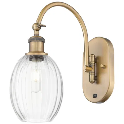 Innovations Lighting Ballston Preston 15"h Brushed Brass Swivel Sconce W/ Clear Bulb Shade