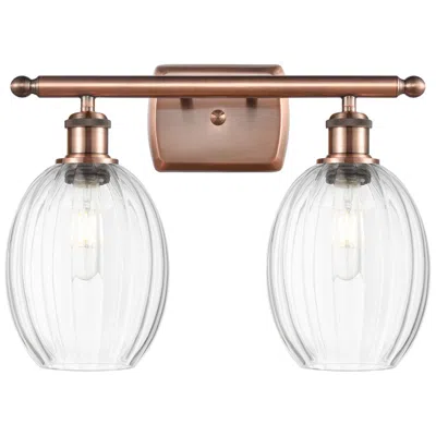 Innovations Lighting Ballston Preston 16"w 2 Light Copper Bath Light With Clear Bulb Shade
