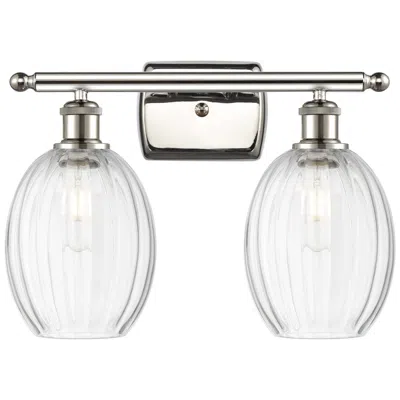 Innovations Lighting Ballston Preston 16"w 2-lt Polished Nickel Vanity W/ Clear Bulb Shade